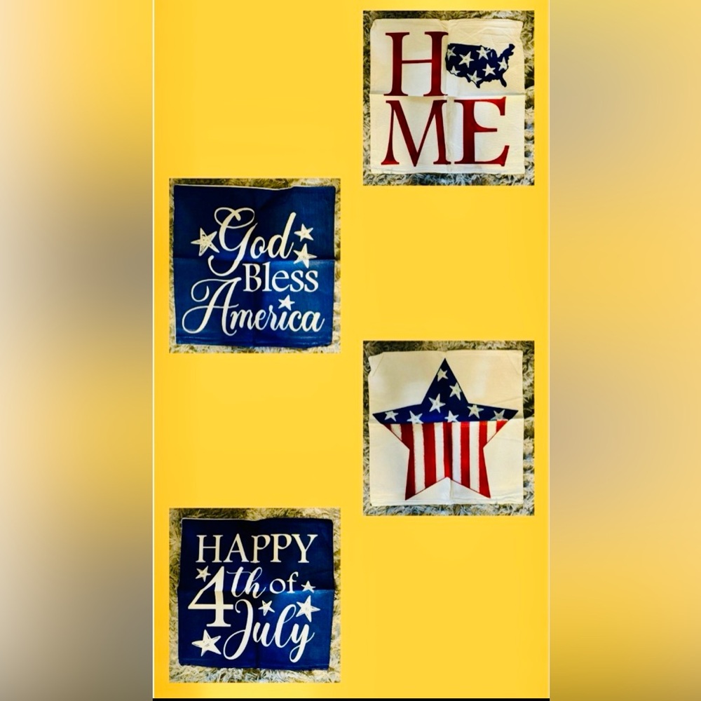 Patriotic Pillow Covers (set of 4)